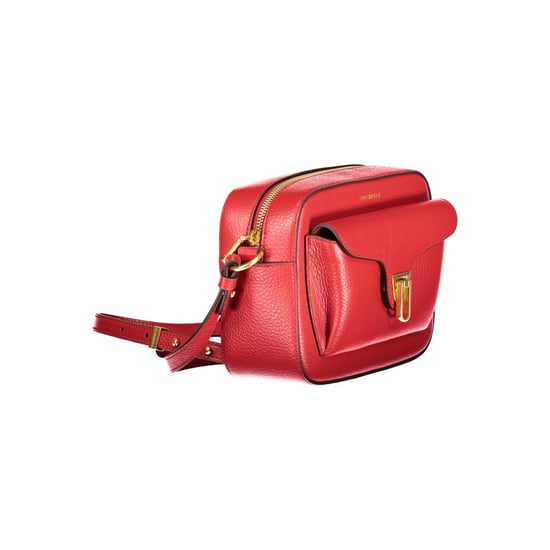 Coccinelle Rosso Leren Dameshandtas met Verstelbare Schouderband en Vakken - Image 3