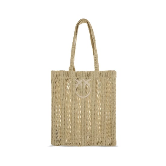 PINKO Beige Rieten Schoudertas - Image 1