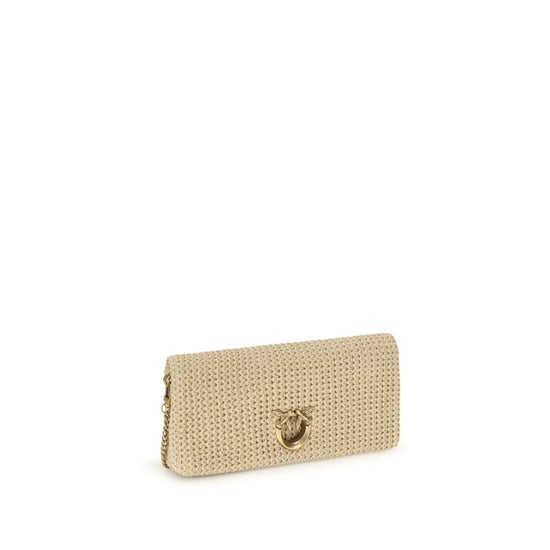 PINKO Beige Polypropenaxelväska - Image 2