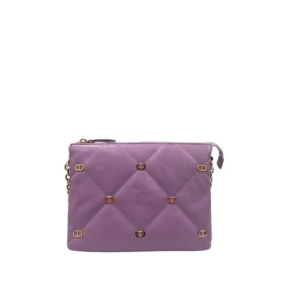 Twinset Paarse Nepleren Dames Schoudertas - Image 1