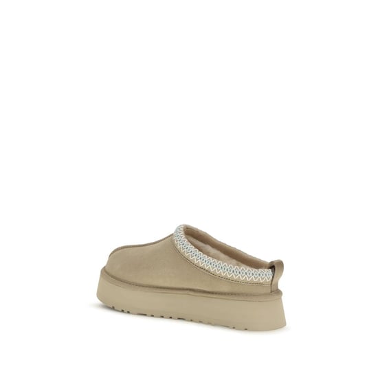 UGG Beige Calf Leather Bos Taurus Mules - Image 3