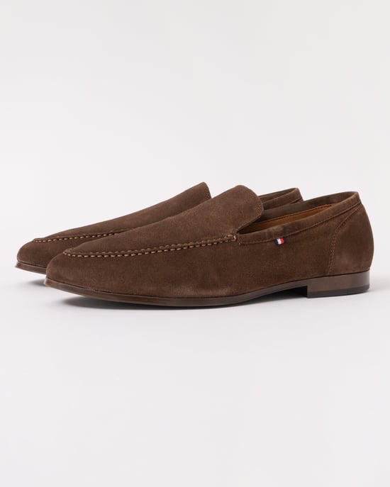 Legacy Flexible Suede Loafer in Dark Brown Shoes - Image 1