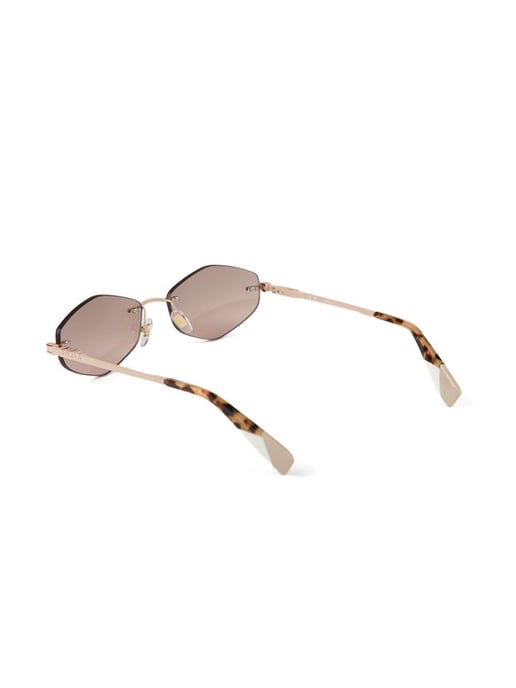 Furla Zonnebril Glanzend Vol Beige - Image 3