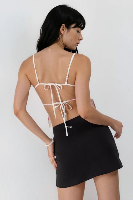Hoge Taille Mini Skort met Split - Image 3