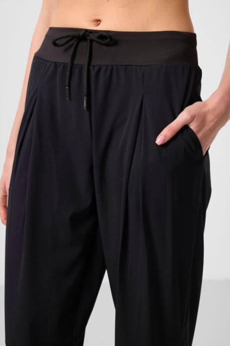 Mid-waist dunne jersey joggingsbroek met zak - Image 3