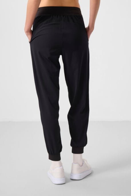 Mid-waist dunne jersey joggingsbroek met zak - Image 5