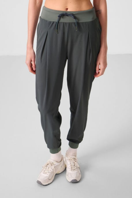 Mid-waist dunne jersey joggingsbroek met zak - Image 2