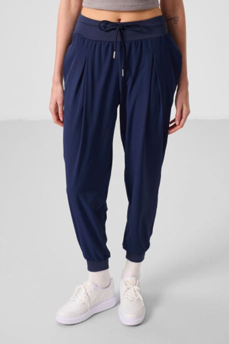 Mid-waist dunne jersey joggingsbroek met zak - Image 2