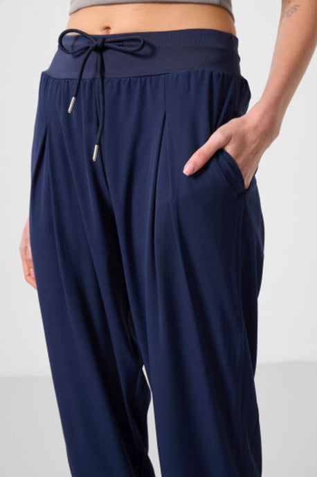 Mid-waist dunne jersey joggingsbroek met zak - Image 4