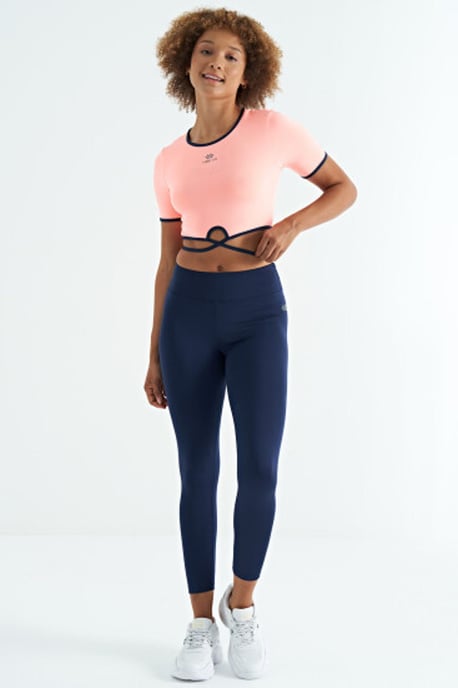 Elastic Crop T-Shirt with Crew Neck - Image 5