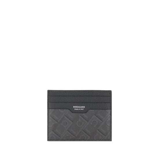 Ferragamo Grijze Kalfsleer Bos Taurus Portemonnee - Image 1