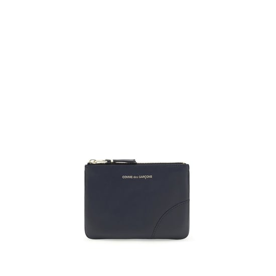 Comme Des Garçons Blauwe Kalfsleren Bos Taurus Portemonnee - Image 1