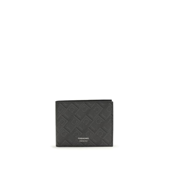 Ferragamo Zwarte Kalfshuiden Bos Taurus Portemonnee - Image 1