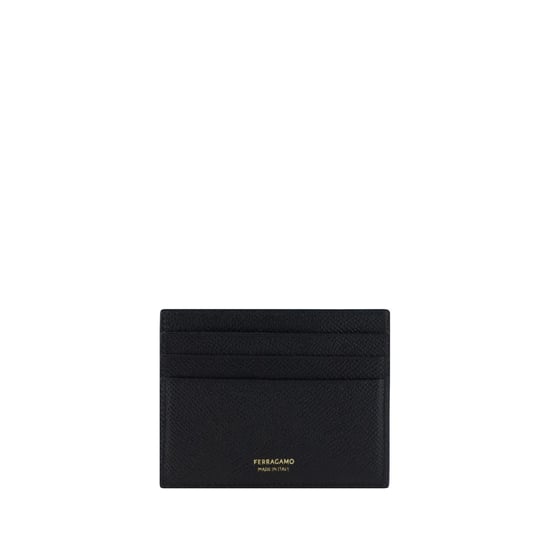 Ferragamo Zwarte Kalfshuiden Bos Taurus Portemonnee - Image 2