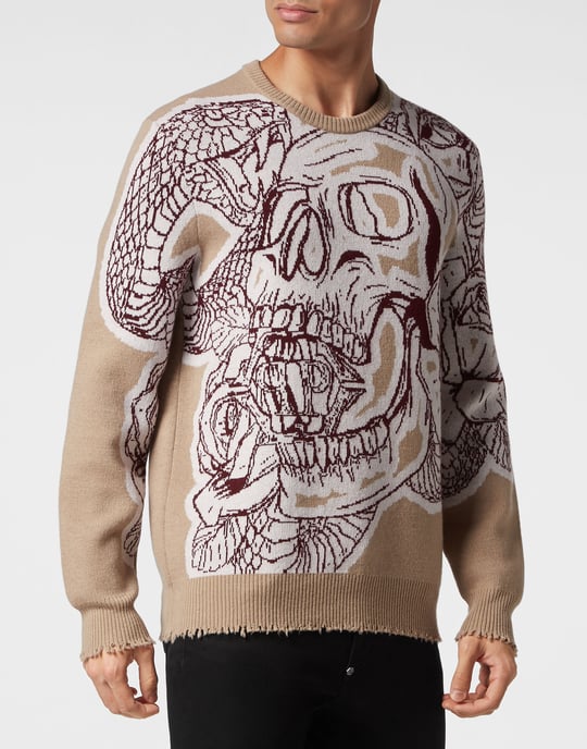 Pullover Med Rund Hals Skull - Image 2