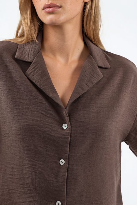 Gelaagde Korte Shirt met Knopen Sluiting - Image 4