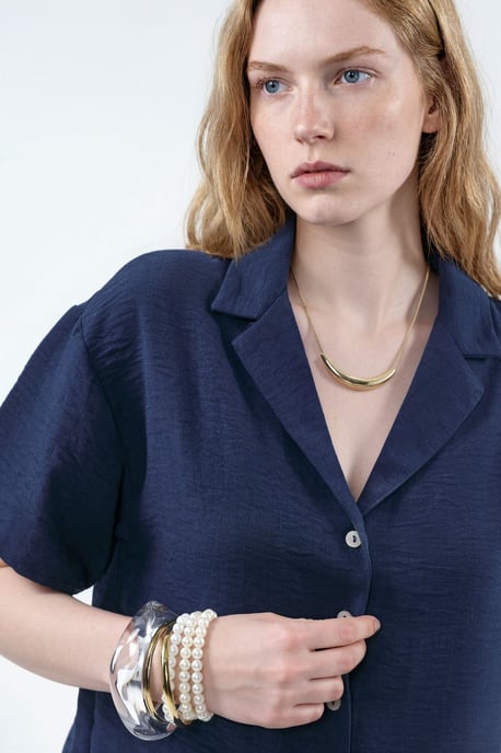 Gestructureerde Crop Shirt met Knoopsluiting - Image 5