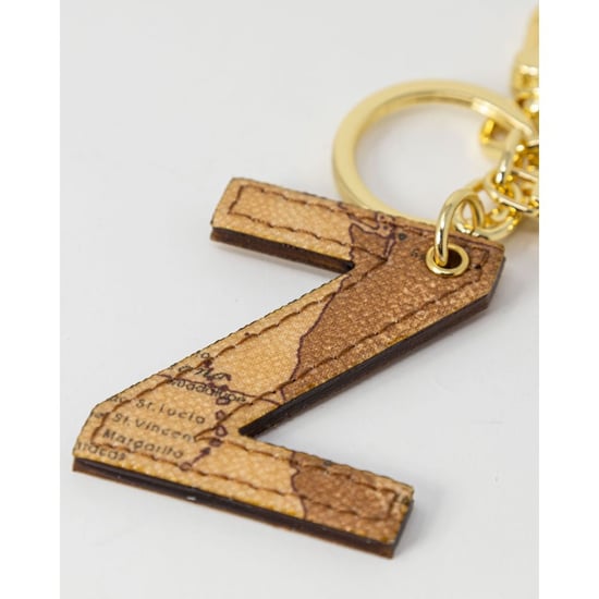 Alviero Martini Prima Classe Beige Läder Nyckelring - Image 3