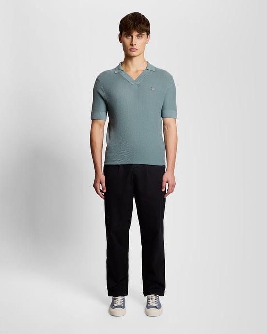 Open Collar Fijn Gebreide Poloshirt - Image 2