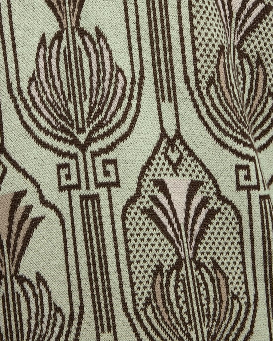 Botanische Print Gebreide Poloshirt - Image 6