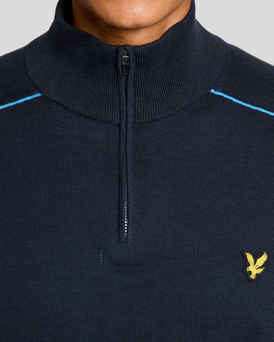 Cotton Tipped 1/4 Zip Jumper - Image 3