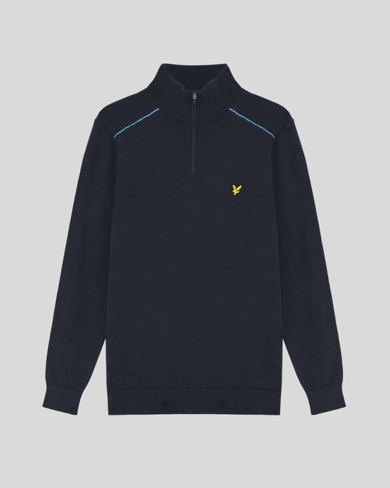 Cotton Tipped 1/4 Zip Jumper - Image 5