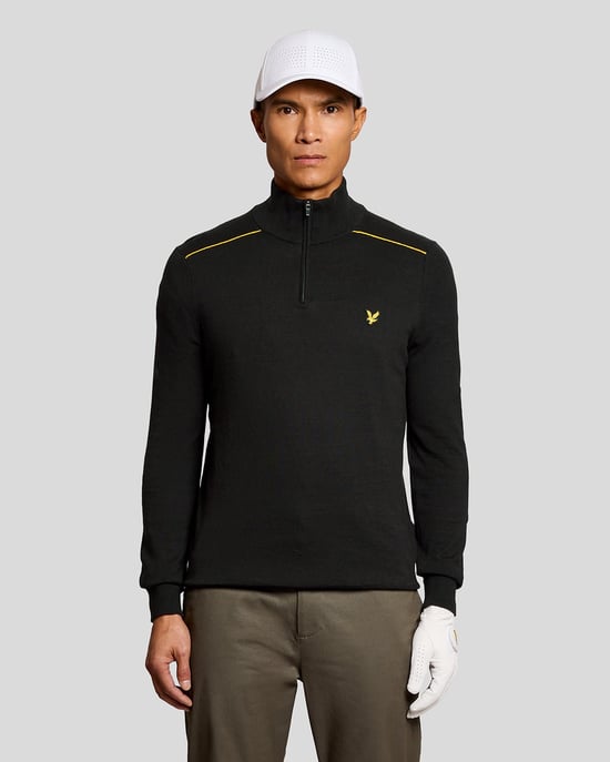 Cotton Tipped 1/4 Zip Jumper - Image 1