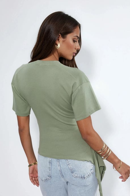 Overmaatse Crew Neck Drape Blouse - Image 2