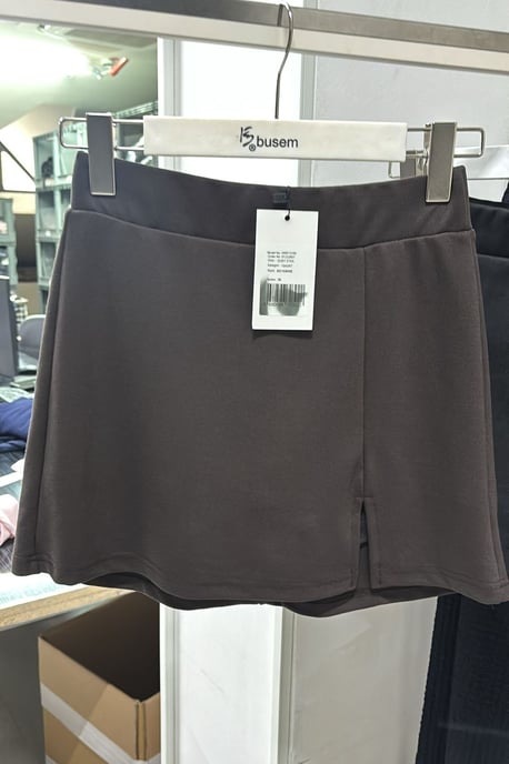 High Waist Mini Skort with Slit - Image 1