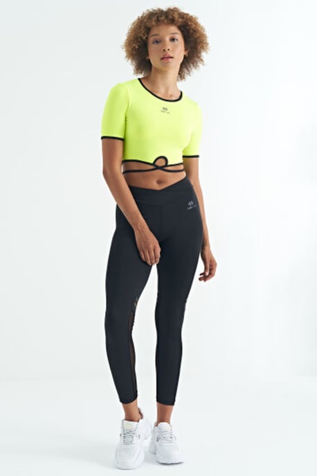Elastic Crop T-Shirt with Crew Neck - Image 6