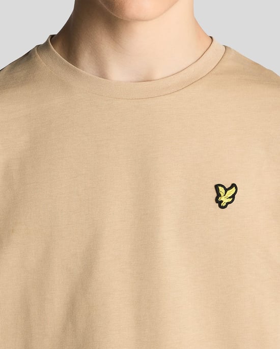 Bomulls T-shirt med Rund Halsringning - Image 3
