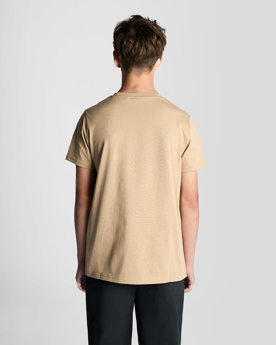Bomulls T-shirt med Rund Halsringning - Image 4