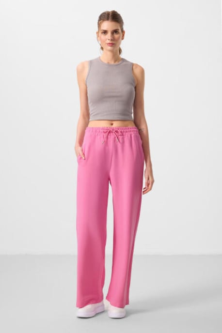 Mid-waist palazzo broek met koordjes - Image 2