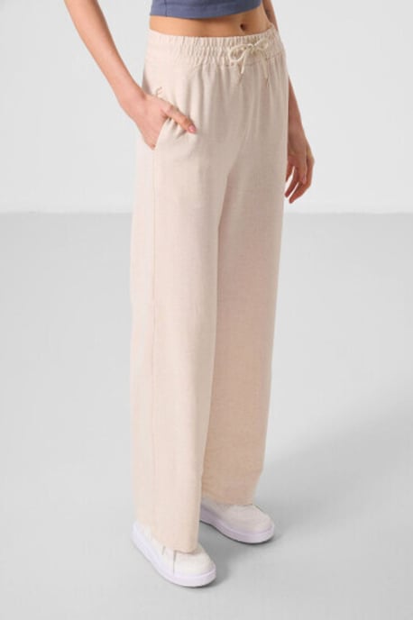 Mid-waist palazzo broek met koordjes - Image 4