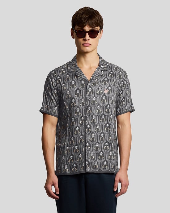 Korte Mouwen Botanische Graphic Shirt - Image 1
