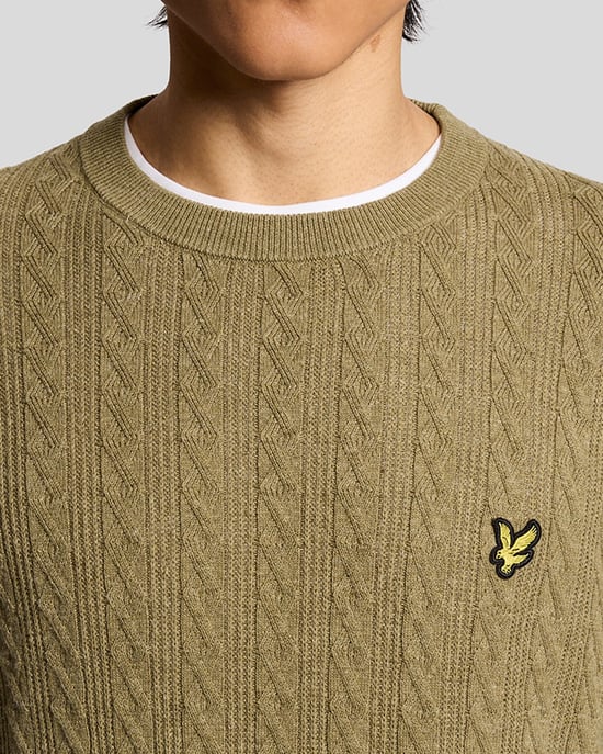 Linen Blend Ribbed Crew Neck Jumper - Image 3