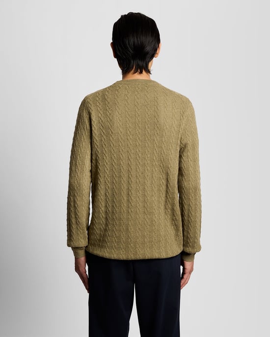 Linen Blend Ribbed Crew Neck Jumper - Image 4