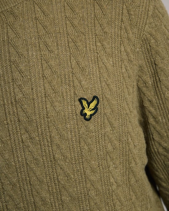 Linen Blend Ribbed Crew Neck Jumper - Image 6