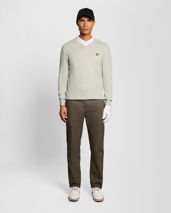 Cotton Blend V-Neck Jumper - Image 2