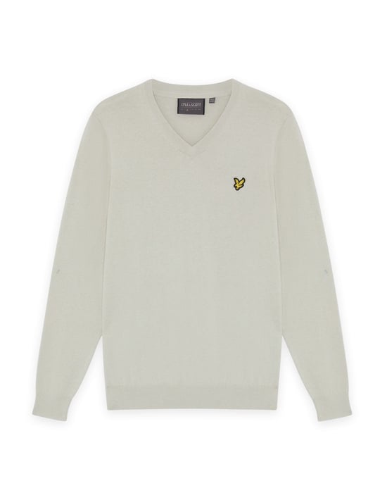 Cotton Blend V-Neck Jumper - Image 5
