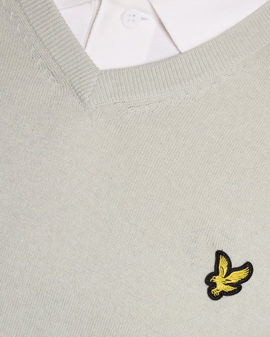 Cotton Blend V-Neck Jumper - Image 6