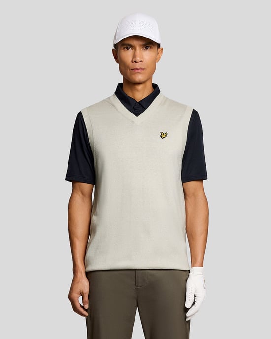 Lightweight Knitted V-Neck Vest - Image 1