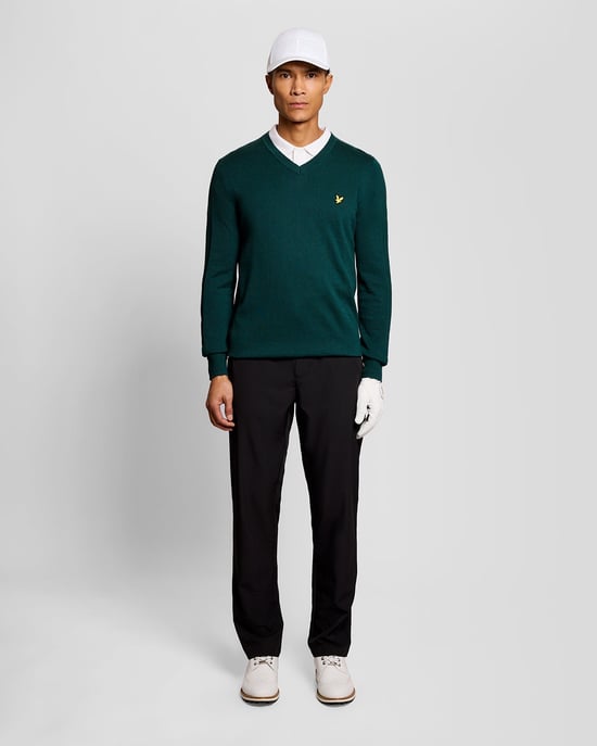 Cotton Blend V-Neck Jumper - Image 2