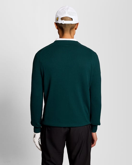 Cotton Blend V-Neck Jumper - Image 4