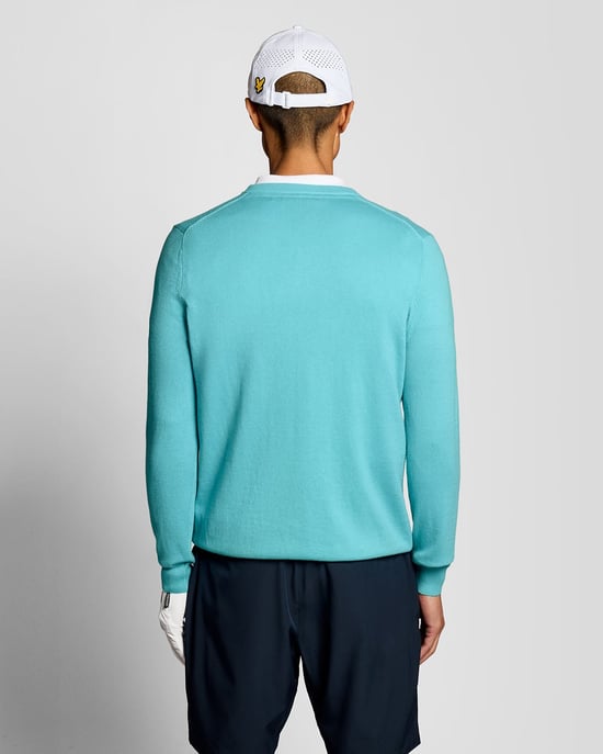 Cotton Blend V-Neck Jumper - Image 4