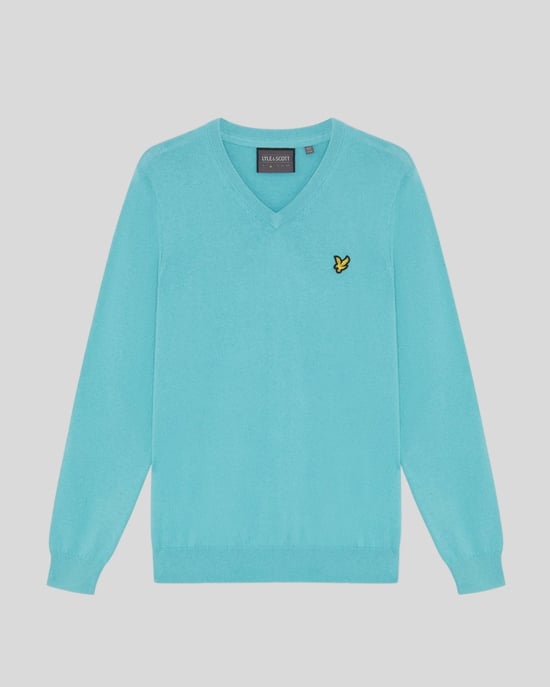 Cotton Blend V-Neck Jumper - Image 5