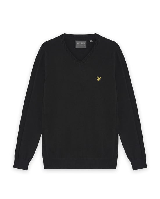 Cotton Blend V-Neck Jumper - Image 5