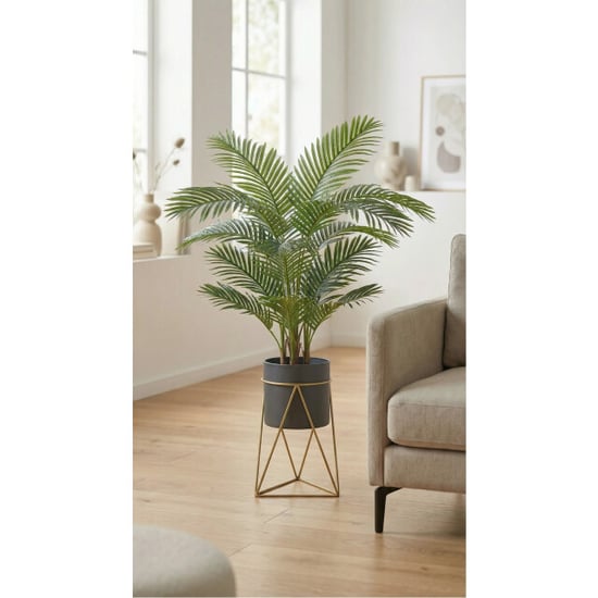 Kopu ® kunstplant kentiapalm 24 bladeren 110 cm met metaal standaard - Image 2