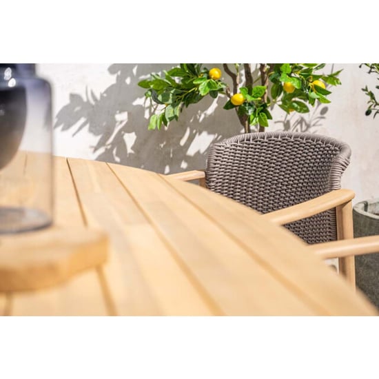 Garden Impressions Urania tafel ovaal 220x115 cm acaciahout met white wash - Image 6