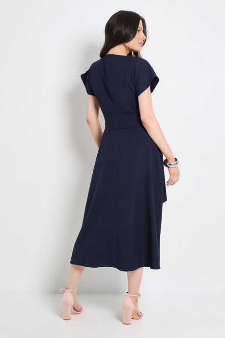 Formal Tie Waist Midi Dress - Image 3